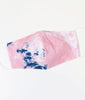 Dark Blue Pink Tie Dye Face Mask