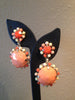 Peach & Coral Drop Earrings