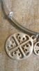 Brushed Silver Cross Charm Bracelet