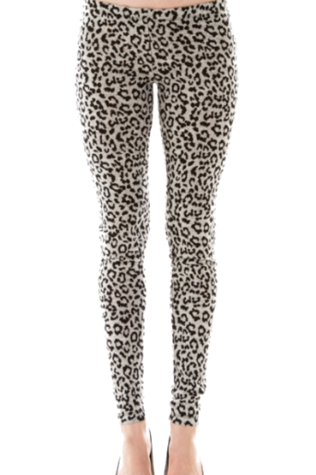 Leopard Leggings Grey