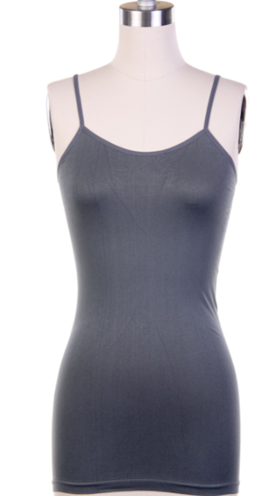 Solid Cami Charcoal Grey