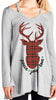 Peace Joy Love Reindeer Cutout Tunic Top