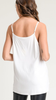 Solid Off White Top Adjustable straps with cage detail neckline