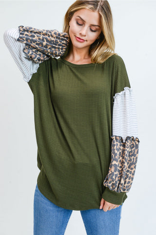 Olive Leopard Sleeves